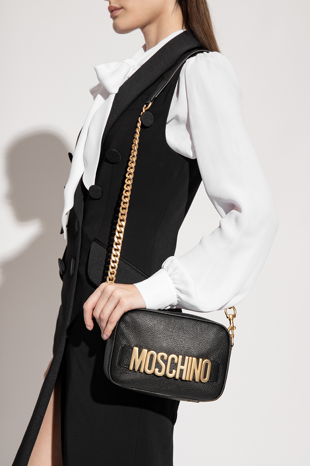 Moschino Leather shoulder bag Women s Bags Vitkac